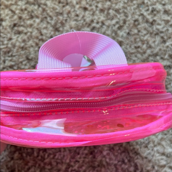 Claire's NWT Sparkling Mini Pink Heart Backpack - Picture 5 of 10
